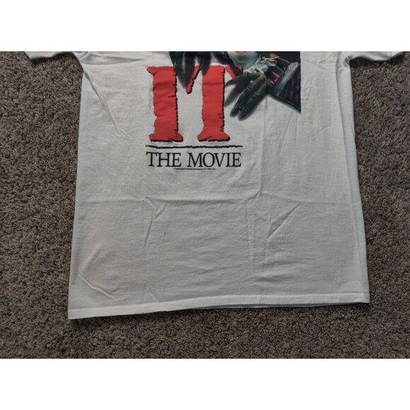 IT The Movie Shirt Adult Mens Medium White Red Evil Clown Short Sleeve - Picture 7 of 16